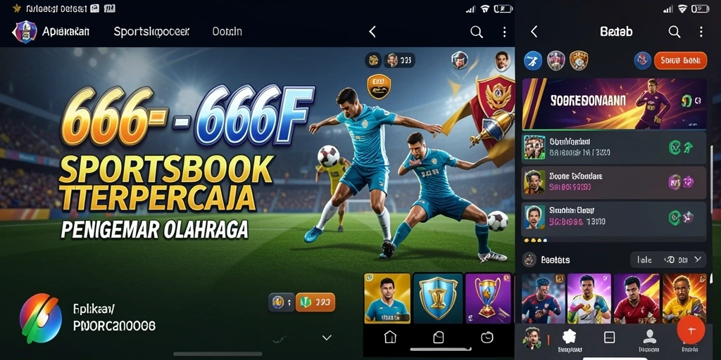 Tampilan utama gameplay Sportsbook di aplikasi 666F.