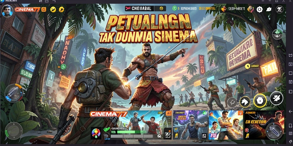 Screenshot menunjukkan momen mendebarkan dalam gameplay Adventure.