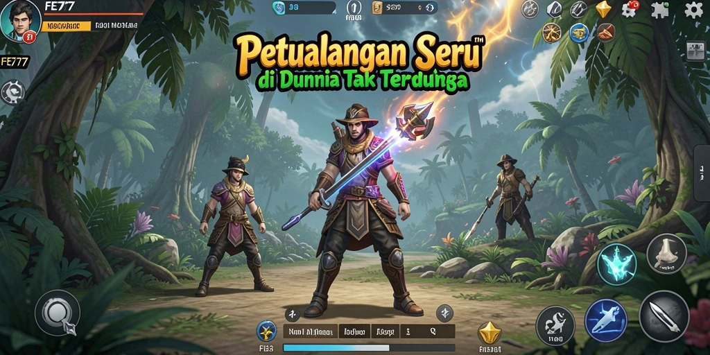Tampilan gameplay FE777 yang menampilkan berbagai tantangan dalam petualangan.