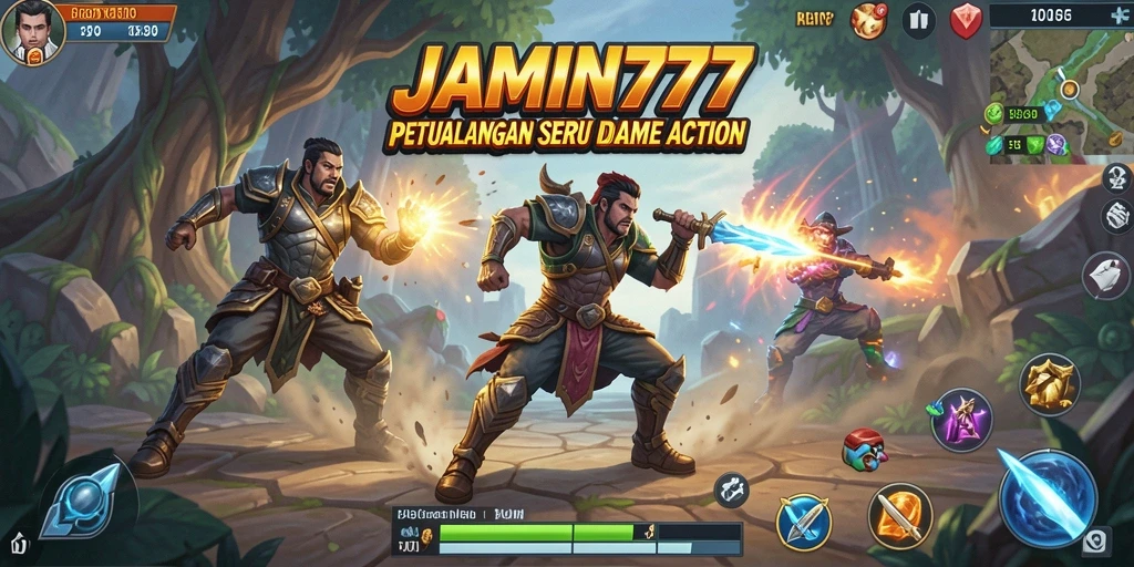 Tampilan gameplay seru dalam JAMIN777 yang penuh aksi.