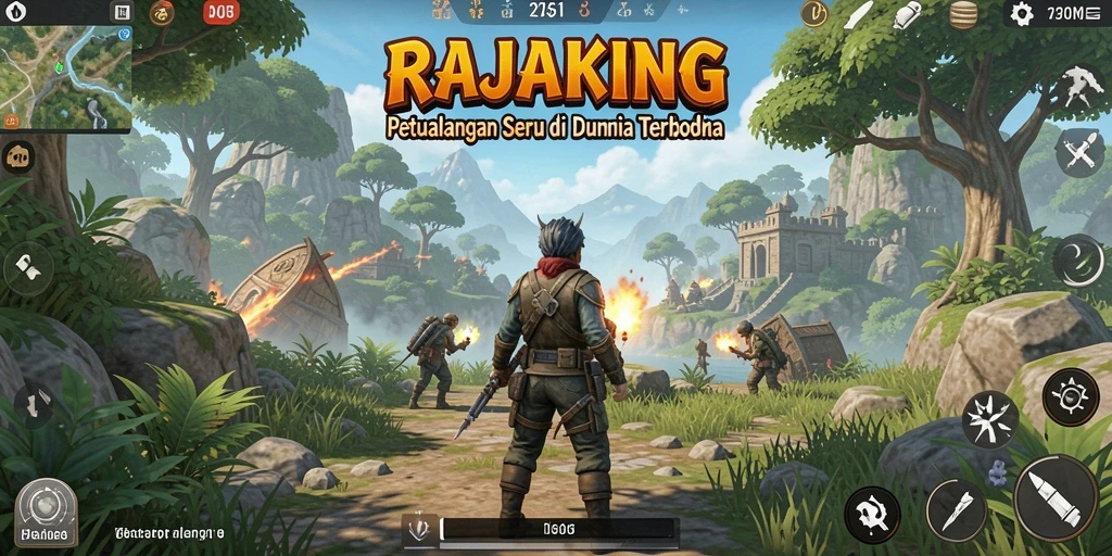 Tampilan gameplay menakjubkan di dunia terbuka RAJAKING.