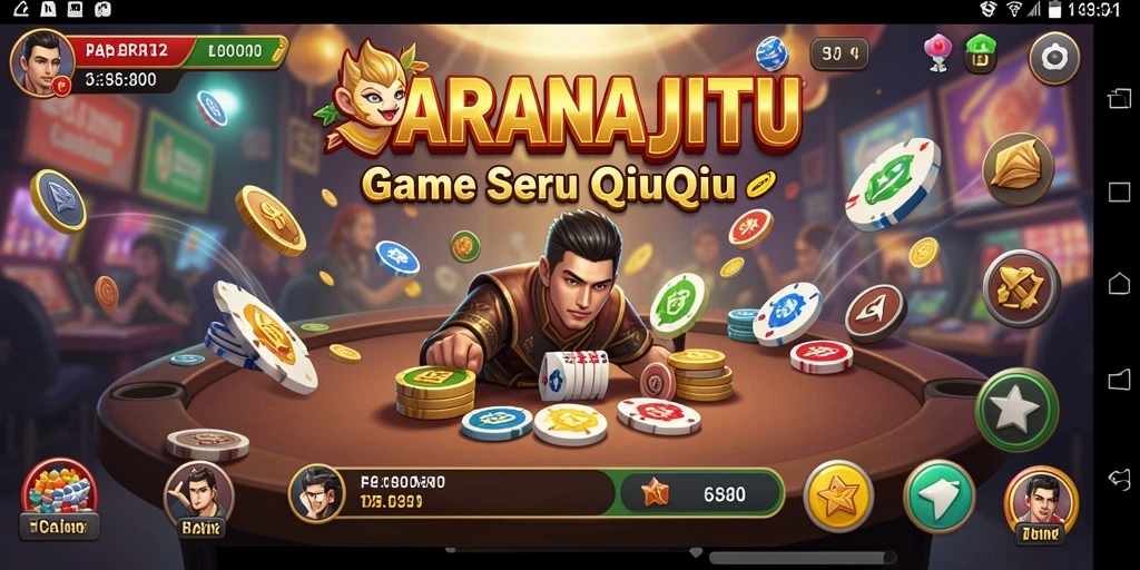Tampilan gameplay QiuQiu yang seru dan mendebarkan.