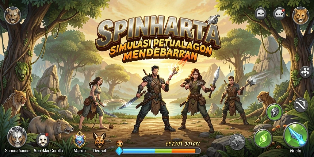 Tampilan gameplay SPINHARTA yang seru dan menawan.