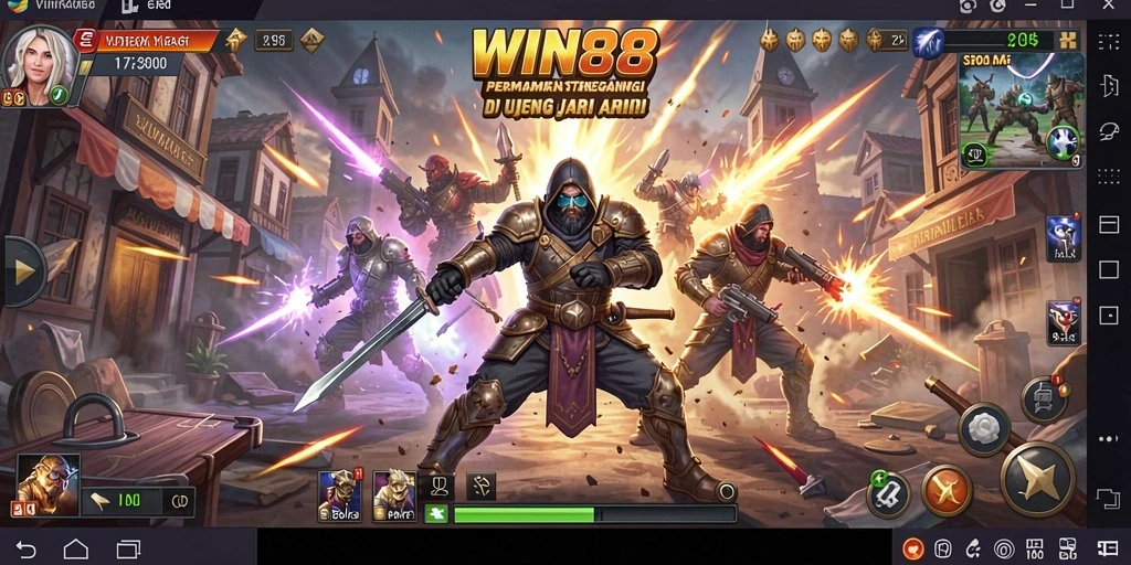 Tampilan gameplay WIN88 yang mendebarkan dalam strategi pertempuran.